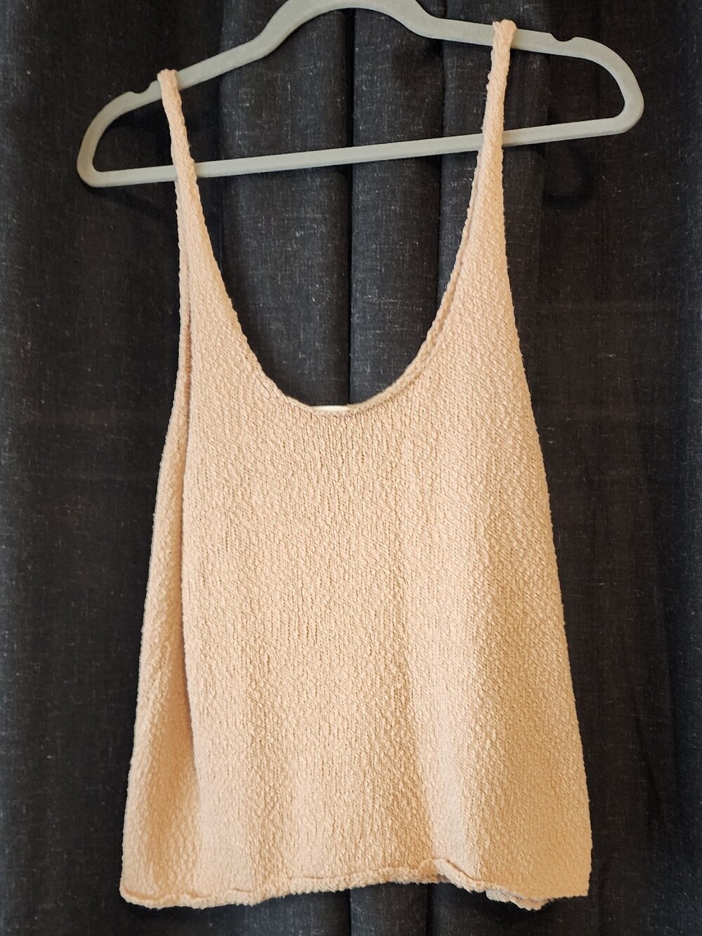 Aerie Beige Textured Knit Tank Top – Size M-Minimalist, Boho, Summer
